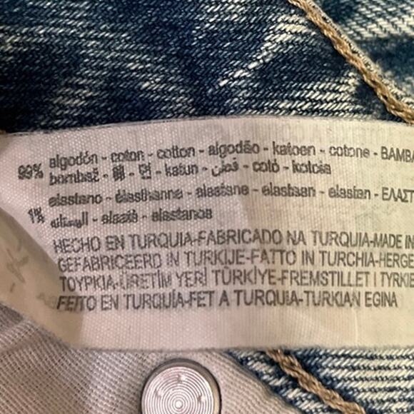 Zara Women's Blue Light Wash High Waisted Straight Tapered Ankle Denim Jeans 4 - Picture 5 of 5